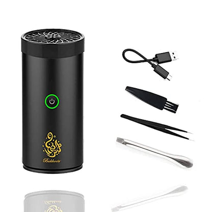Electric Incense Burner, Car Electric Incense Burner, Portable USB Rechargeable Smart Electronic Incense Burner, bakhoor Burner for Home Use (Pink) - color: Pink