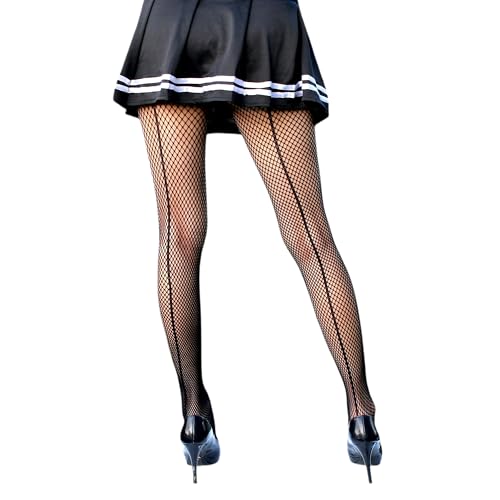 Millennials In Motion Sheer Elegance Patterned Tights - color: Back Seam