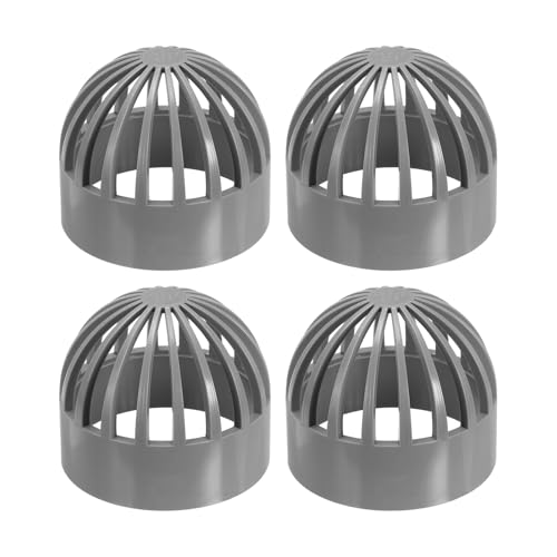 PATIKIL 3 Inch (75mm) Fish Cover Permeable Cap, 4 Pcs PVC Breathable Cap Aquarium Guard Fish Tank Intake Cover, Gray - color: Gray, size: 3Inch(75mm)