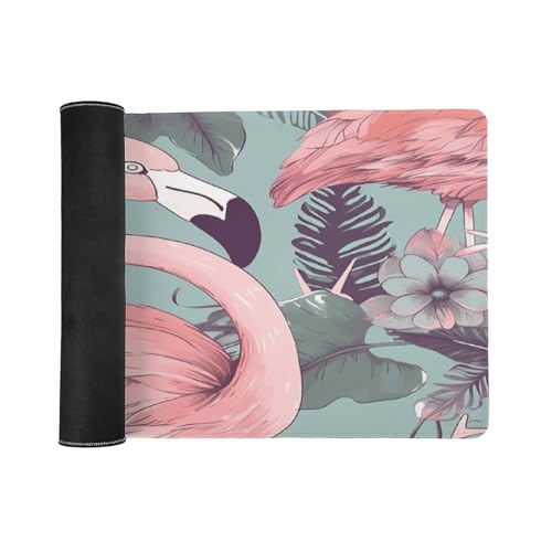 Large Size Gaming Mouse Pad Flamingo2 Desk Mat Non-Slip Base Waterproof Desktop Writing Pad for Office Home - color: Flamingo2, size: 40x90cm