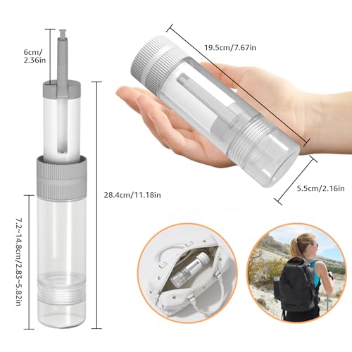 Portable Bidet for Travel, USB-C Rechargeable Handheld Sprayer with 525ml Expandable Water Tank, 3 Pressure Modes & 180° Rotatable Nozzle, IPX7 Waterproof Electric Bidet for Personal Hygiene