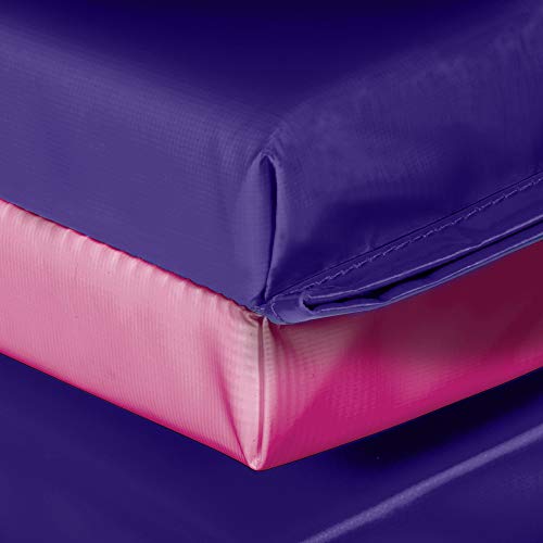 We Sell Mats Gymnastics Mat, Folding Tumbling Mat, Portable with Hook & Loop Fasteners - color: Purple / Pink, size: 4 ft x 8 ft x 1.5 in