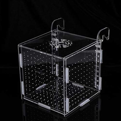 POPETPOP Fish Breeding Box-2 Box Hatchery Incubator Aquarium Fish Breeding Boxes Divider Hatching Boxes Accessory-Hook Pattern - size: Size 5