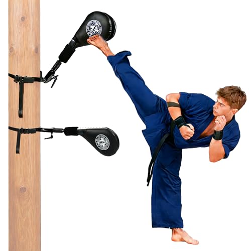 Taekwondo Kick Pads, Kicking Boxing Hands-Free Kicking Pads for Martial Arts with Mounting Bracket for Karate, Kickboxing & Martial Arts Training for Adults and Teens - style: 2 Kick Pad