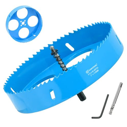 7 Inch Hole Saw with Arbor for Metal and Drywall Cutting, Bi-Metal Hole Cutter, 7" Hole Saw Kit for PVC Boards, Fiberglass and Vent Pipes - style: 7"（178mm）