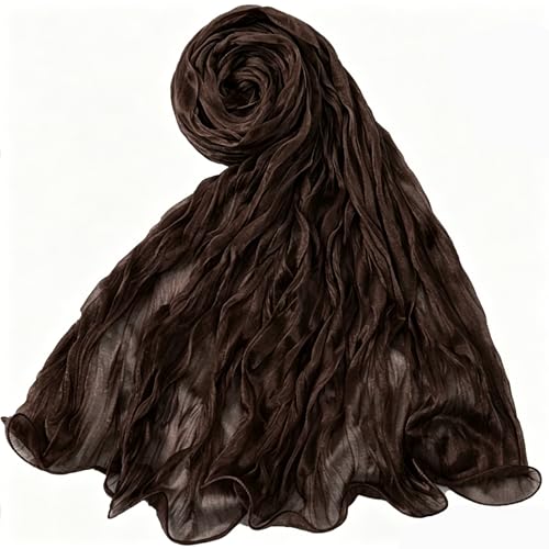 Premium Hijab Head Scarf Shawl Wrap for Muslim Women Lightweight Scarf for women - color: 16~brown