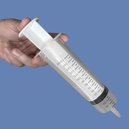 2 Pack Large Syringes, Large Plastic Garden Industrial Syringes for Scientific Labs, Measuring, Watering, Refilling, Filtration Multiple Uses (150 ML) - size: 150 ML