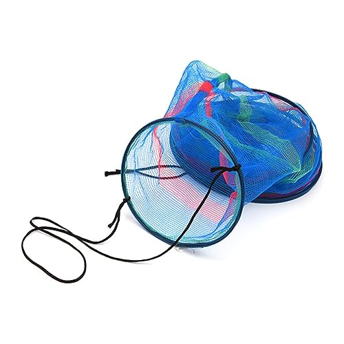 Toyvian Nylon Mesh Fish Net Portable Fishing Gear Decorative Fish Basket Small Easy Setup