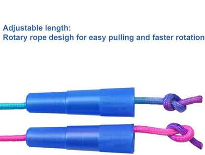 5-Pack Adjustable Nylon Jump Ropes - Tangle-Free for Cardio Workouts, Gym Training, and Home Fitness, Lightweight with Non-Slip Handles