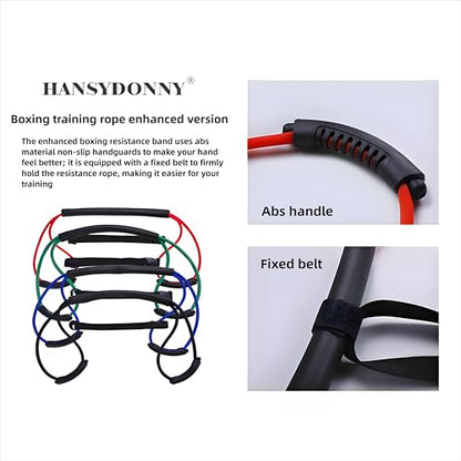 𝐇𝐀𝐍𝐒𝐘𝐃𝐎𝐍𝐍𝐘 Boxing Resistance Bands for Explosive Strength and Speed Training - Enhance Your Boxing Skills Anywhere, Anytime - color: Green2.0(30LB)