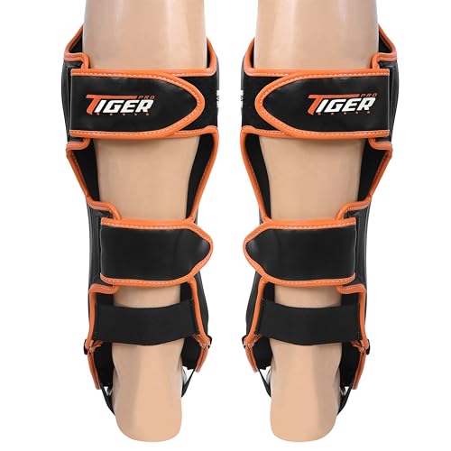 Shin Guards MMA Martial Arts, Muay Thai, Kickboxing, Leg Instep Protection Pads, Kicking, Sparring, Training Gear, Karate, Boxing, Taekwondo - Unisex (Medium/Large/Extra Large) - size: Large