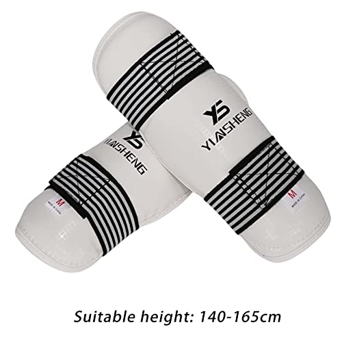 Taekwondo Shin Guards, EVA Protective Sparring Pads with Adjustable Elastic Straps for Kickboxing, MMA, Martial Arts Training, Size M