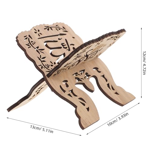 VILLCASE Bible Reading Stand Confucian Wooden Book Rack Multi-Purpose Desk Holder for Home Temple Library Elegant Design for Comfortable Reading - color: Picture 2
