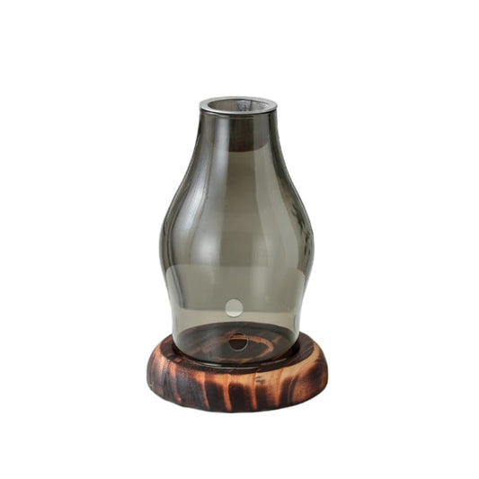 Delicate Ceramics Tealight Candle Holder Oil Tart Burner Aroma Diffuser Furnace Home Decoration Vintage Oil Lamp Design, Wood Burning Gray - color: Color 4