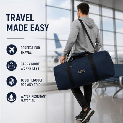 Heavy Duty Cargo Duffel Large Sport Gear Drum Set Equipment Hardware Travel Bag Rooftop Rack Bag - color: Navy, size: 42" x 20" x 20"