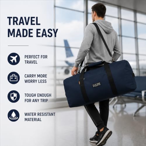 Heavy Duty Cargo Duffel Large Sport Gear Drum Set Equipment Hardware Travel Bag Rooftop Rack Bag - color: Navy, size: 30" x 15" x 15"