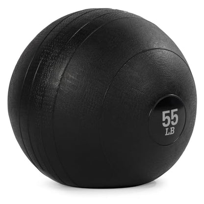Titan Fitness Rubber Slam Ball, Dead Weight Ball Absorbs Impact, Minimal Bounce, Textured Surface for Strength and Conditioning, Cardio Workouts, Full Body Workout - style: 55 LB