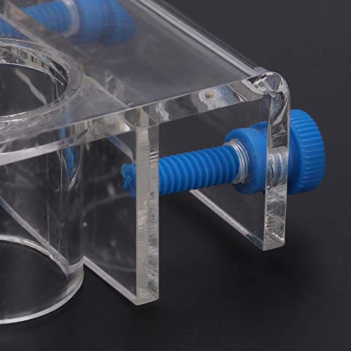 2 PCS Acrylic Aquarium Pipe Clip Clamp Holder, Transparent Acrylic Water Tube Soft Pipe Fixture for Fish Tank Aquarium Holding Doing Pump Soft Hose (Double Hole) - size: Double Hole