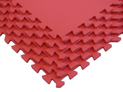 Interlocking Floor Tiles From Square Brands for MMA | Gym Flooring for Home | Puzzle Foam Mats | Exercise Mat | Play Mat Tiles | 3/8" - size: 168SQFT
