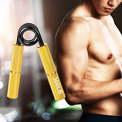 Adjustable Grip Strengthener for Enhanced Hand and Arm Training - Maximize Your Strength - color: Aureate 300lb
