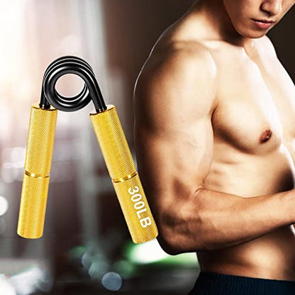 Adjustable Grip Strengthener for Enhanced Hand and Arm Training - Maximize Your Strength - color: Aureate 300lb