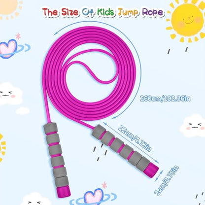 Jump Rope For Kids,Jump Rope Kids,Adjustable Soft Skipping Rope,Toddler Jump Rope With Skin-Friendly Foam Handles For Kids, Boys,Girls,Women, Men,Exercise Activity,Outdoor Fitness - color: Green