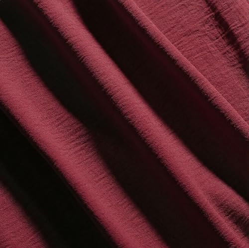 Prlemend Two-Pieces Abaya for Women Muslim Robe with Belt Prayer Dress Set | 2PCs, with Belt, Cake Skirt - color: Wine Red, size: Medium