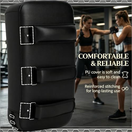 Kicking Strike Shield, 16.5" L x 8.7" W Muay Thai Pad Punching Pad for Martial Arts, Karate, Kickboxing, MMA, Taekwondo,Red
