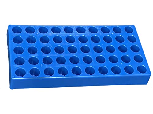 MUHWA Vial Racks for 4ml Vials, 50 Holes Sample Bottles Rack, Φ16mm, Pack of One - size: 4ml Φ16mm