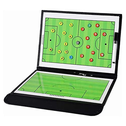 Estink Soccer Coaching Board, Magnetic Double Sides Football Strategy Clipboard with Marker Pen and Eraser, for Soccer Training Teaching
