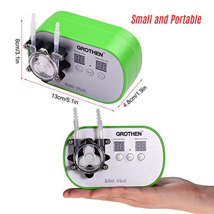 HUIOP Timed Dosing Peristaltic Pump Metering Pump Smart Watering Device Amount Timing Control with 5 Meter Hose 160ml/min for Aquarium Laboratory Home Office,Dosing Peristaltic Pump