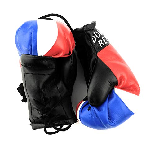 Hanging Car Mirror Mini Boxing Gloves (Dominican Republic) - color: Dominican Republic