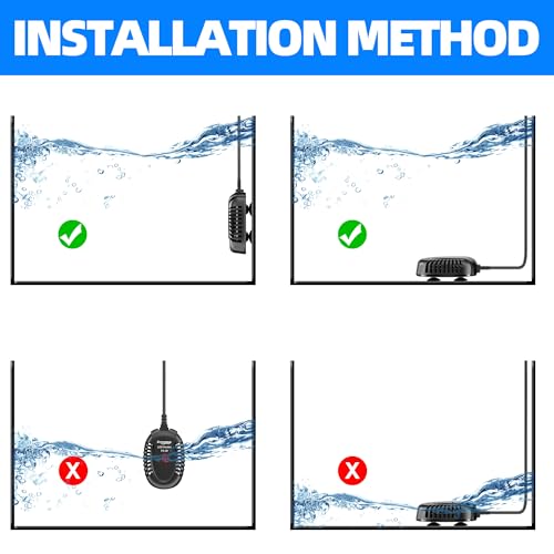 FREESEA Aquarium Fish Tank Heater: 100W Small Submersible Turtle Heater with Adjustable Temperature External Controller for Betta | Saltwater | Freshwater | 10-20 Gallon