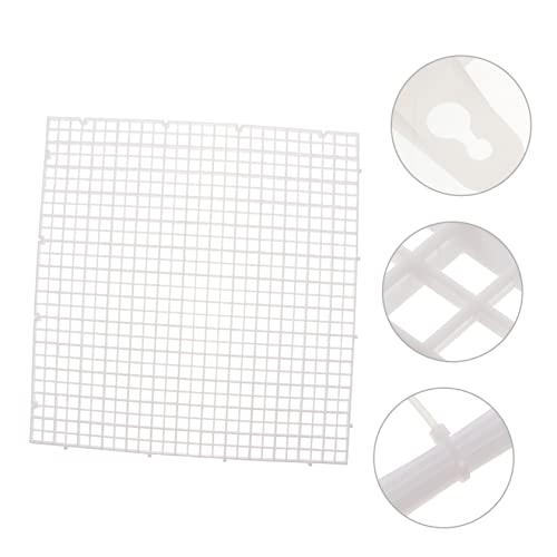 Toyvian 1set Aquarium Grid Divider for Fish Tanks Isolation Board Cups for Breeding and Separation Clips and Zip Ties