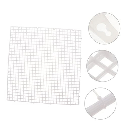 Toyvian 1set Aquarium Grid Divider for Fish Tanks Isolation Board Cups for Breeding and Separation Clips and Zip Ties