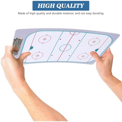 Coach Board Clipboard Premium Tactical Double-Sided Coach Marker Board with Full & Half Court Dry Erase Marker Board for Basketball Baseball Football Soccer Hockey Lacrosse & Volleyball Coahces - color: Ice Hockey