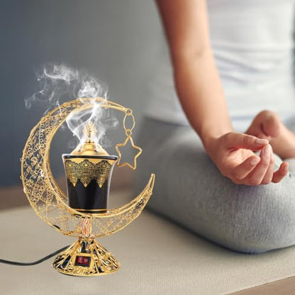 Ciieeo Electric Incense Burner Plug-in Aroma Censer Heat-Resistant Ceramic Decorative Incense Holder for Home Use Easy to Clean 8.66X7.08X3.74 Inches Us Plug