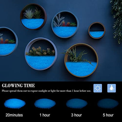 10000pcs 3-5mm Blue Glow Stones Glowing Aquarium Fish Tank Decorations and DIY Craft Luminous Pebbles Glow Sand Gravel Rocks for Vase Fillers - style: Blue