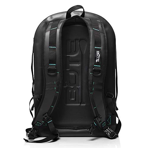 BOTE Highwater Backpack Waterproof Outdoor Zipper Dry Bag 28 Liter Capacity Molle Straps Fully Submersible Watersports Kayaking Fishing Hunting Boating | 100% waterproof 28L backpack with submersible gear protection - color: Black