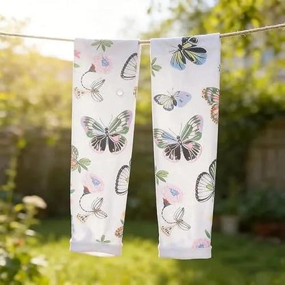 Women's UV Sun Protection Cooling Arm Sleeves-Breathable Long Sleeves to Cover Arms for Gardening, Driving, Cycling & Hiking. Elastic, Stay-Up Design Provides Comfort & UPF 50+ Shield.