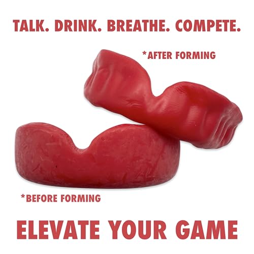 Zero-G Sports Mouthguard Red 1-Pack - Adult Size - Boil & Bite - Basketball, Football, Soccer, Baseball, Hockey, Lacrosse - color: Red