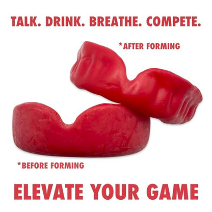 Zero-G Sports Mouthguard Red 1-Pack - Adult Size - Boil & Bite - Basketball, Football, Soccer, Baseball, Hockey, Lacrosse - color: Red