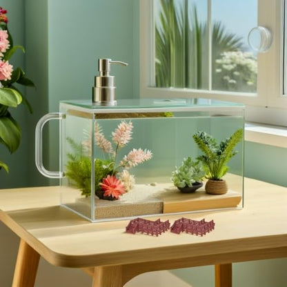 Toyvian 4pcs Miniature Fairy Garden Bridge Set for Fish Tank and Terrarium Decor – Z-Shaped Staircase and Small Arch Bridge, Plastic Micro Landscape Statues for Aquarium and Turtle Tank