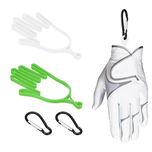 PATIKIL Golf Gloves Stretcher, Plastic Keeper Support Rack Holder Dryer Hanger Frame with Hanging Hook - color: Green/White