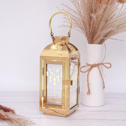 Ramadan Lantern Lights,Ramadan Candle Lantern,Eid Mubarak LED Lamp,Ramadan Hanging Lantern Decorations for Home Style 15 - color: Style 15