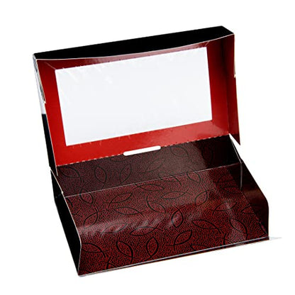 Restaurantware Sakura Vision 8 x 4.8 x 1.8 Inch Sushi Boxes 50 Disposable Take Out Boxes - Built-In Lid Clear Window Black Paper Rectangle Boxes For Sushi Maki Or Sashimi - size: Large