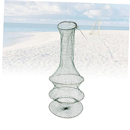 SUPVOX Hand Woven Fish Net Foldable Mesh Net for Freshwater Fishing Lightweight and Durable Pliable Design to Protect Fish Easy to Carry