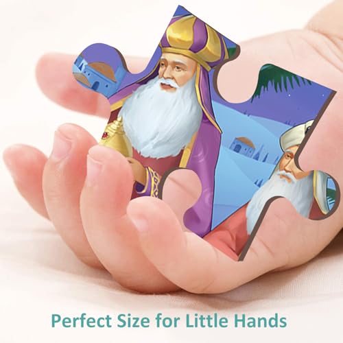 Wooden Nativity Puzzle, 48 Piece Puzzles for Kids Ages 3-5, Nativity Set Christmas Puzzle for Kids Ages 4-8 - style: 48 Piece