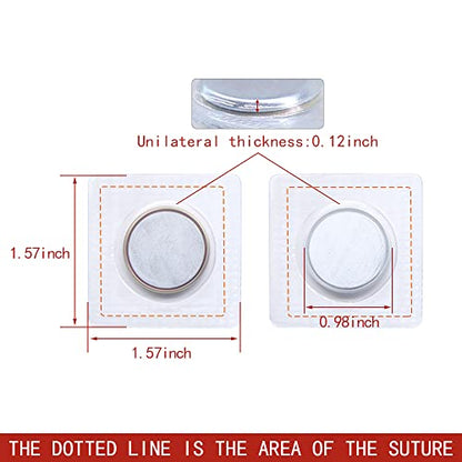 SEMINI Hidden Sew Magnetic Snap Invisible Hidden Sew in PVC Hidden Purse Closure for Fastener Handbag Cloth Clasp DIY Craft Sewing Tools (25mm) - size: 25mm,circular
