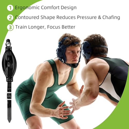Universal Wrestling Chin Cup Strap Replacement for Wrestling Headgear Chin Cup & Adjustable Strap Kit, Secure Non-Slip Fit for Wrestling, MMA, BJJ - Black
